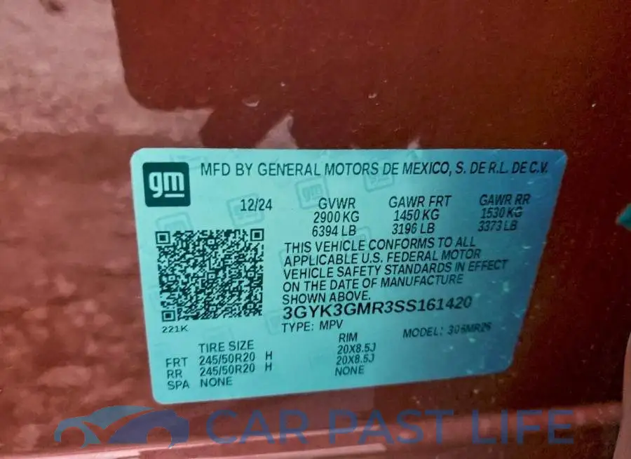 3GYK3GMR3SS161420# 13