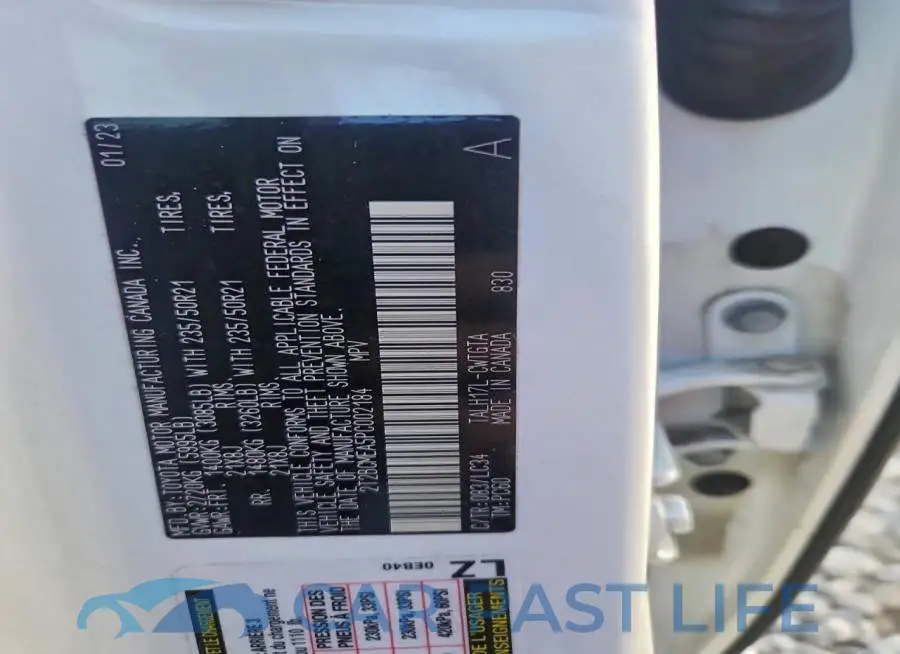 2T2BCMEA5PC002184# 13