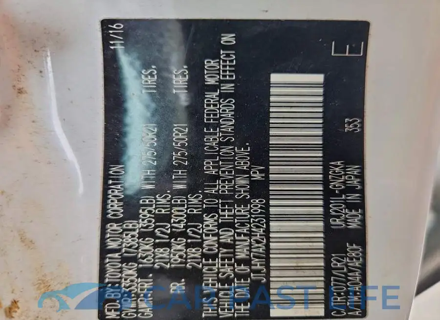 JTJHY7AX2H4231998# 13