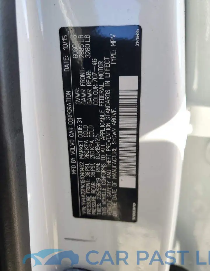 YV4A22PK1G1040462# 13