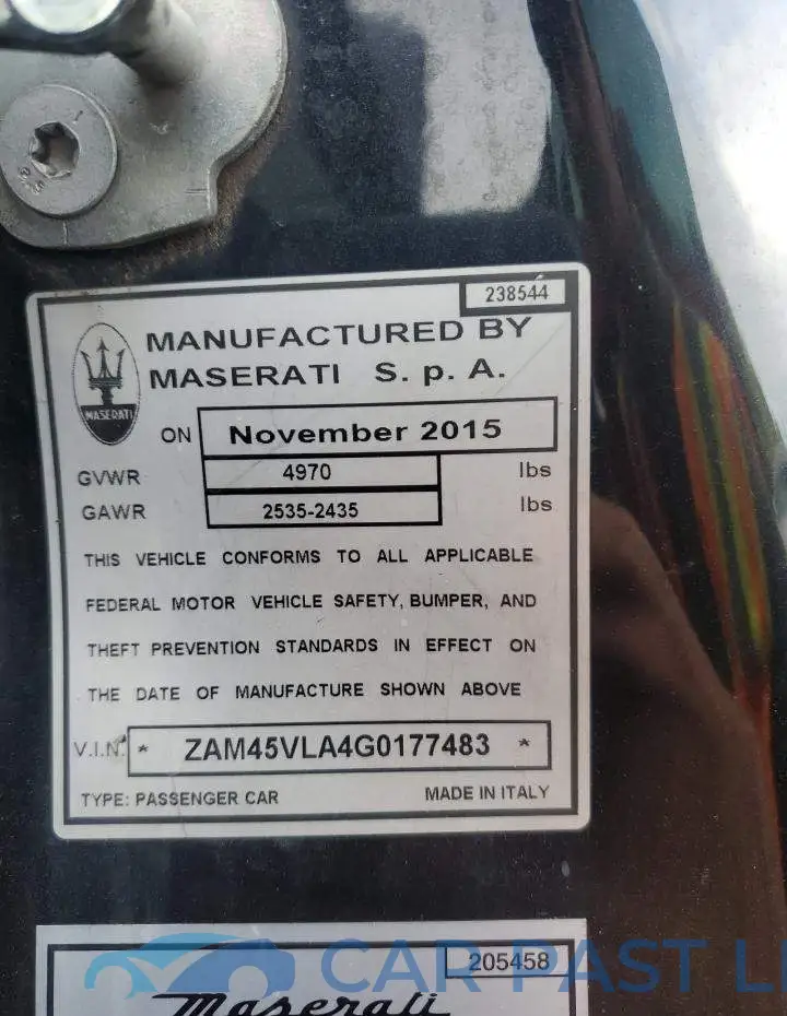 ZAM45VLA4G0177483# 12