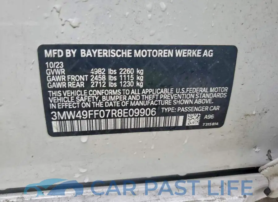 3MW49FF07R8E09906# 12