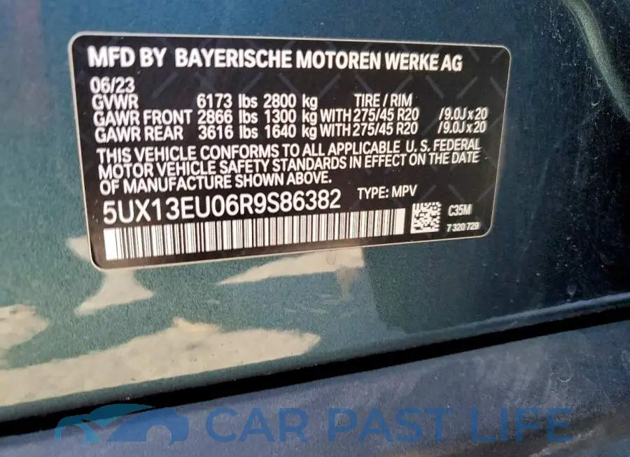 5UX13EU06R9S86382# 13
