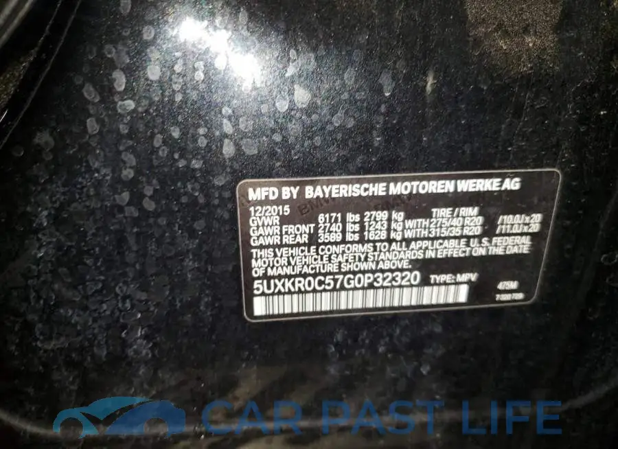5UXKR0C57G0P32320# 14