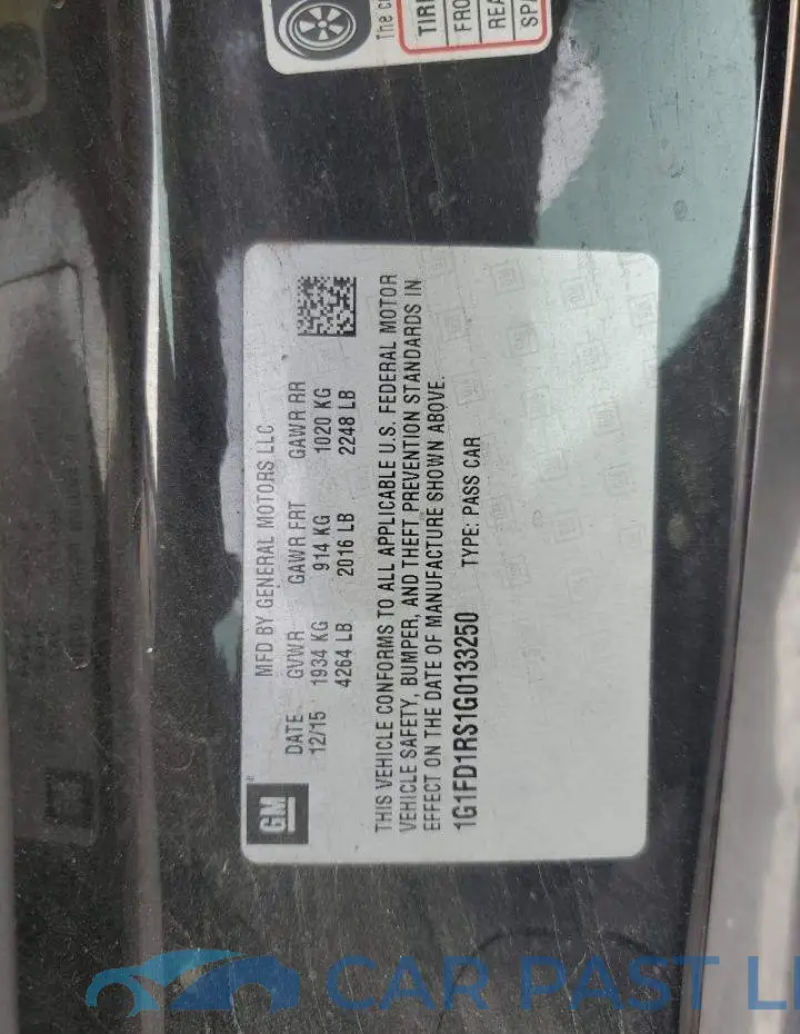 1G1FD1RS1G0133250# 12