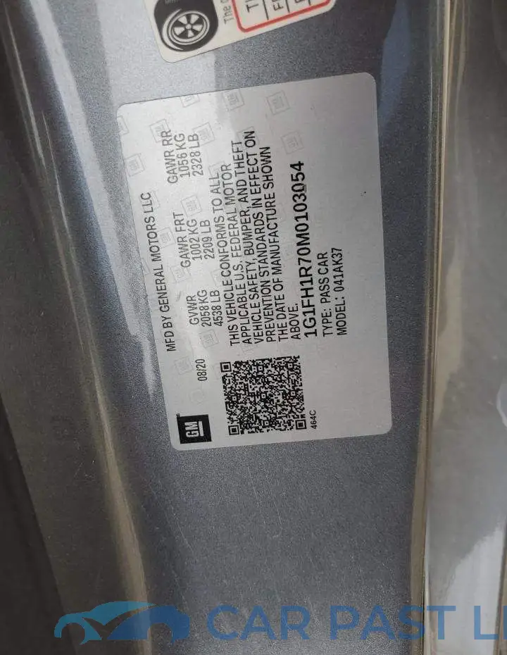 1G1FH1R70M0103054# 12
