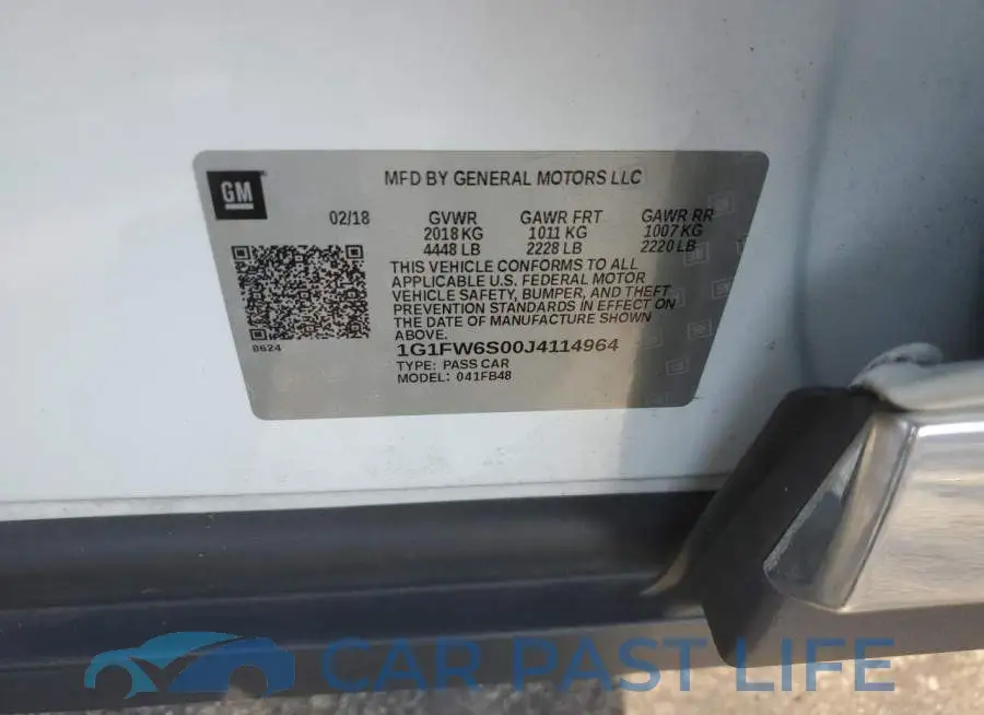 1G1FW6S00J4114964# 12