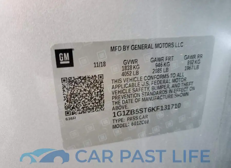 1G1ZB5ST6KF131710# 13