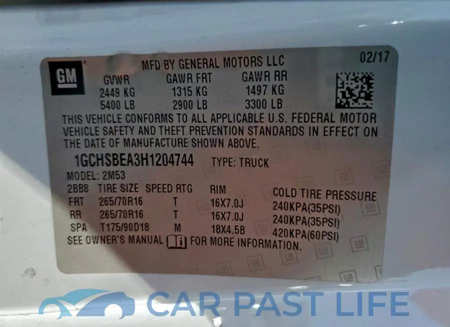 1GCHSBEA3H1204744# 12