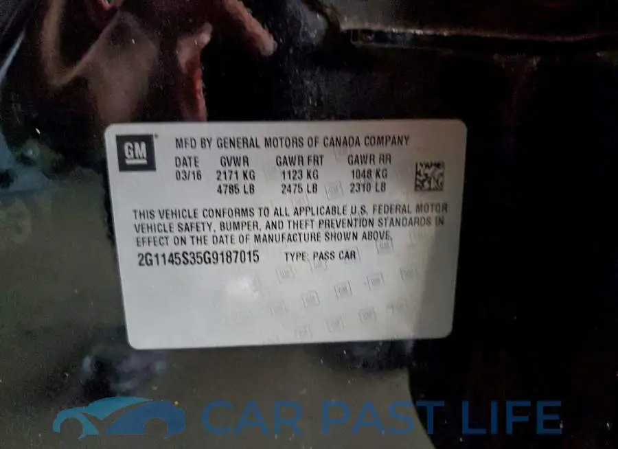 2G1145S35G9187015# 13