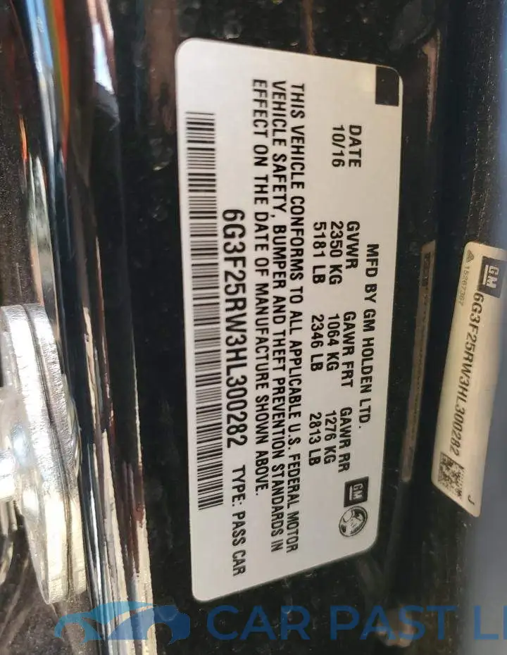 6G3F25RW3HL300282# 13