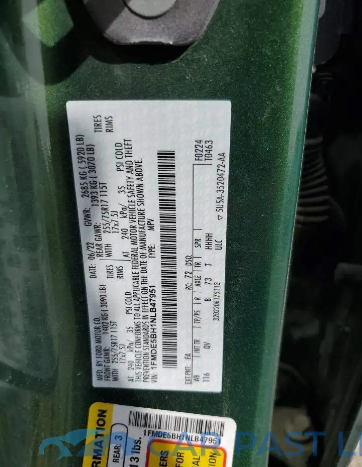 1FMDE5BH1NLB47951# 14