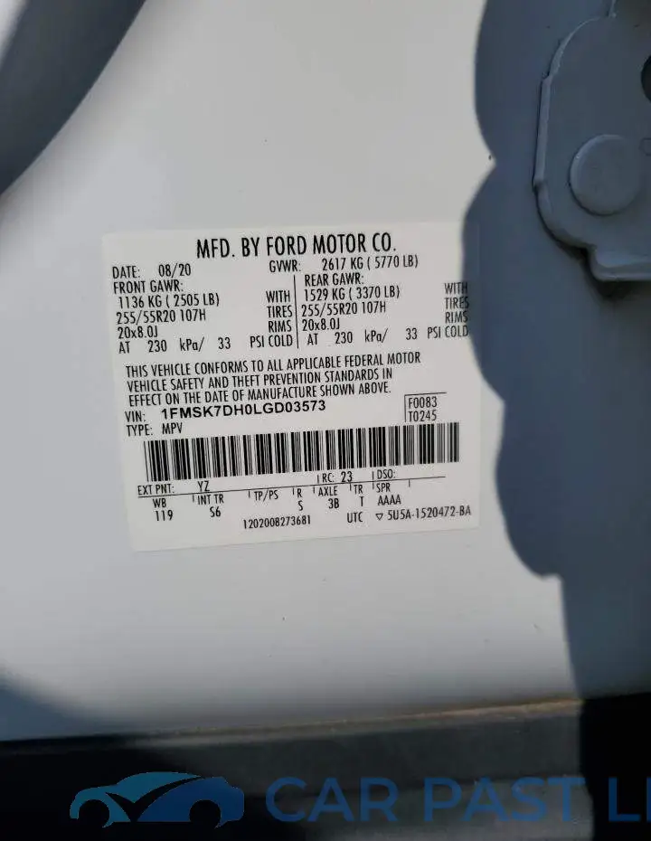 1FMSK7DH0LGD03573# 13