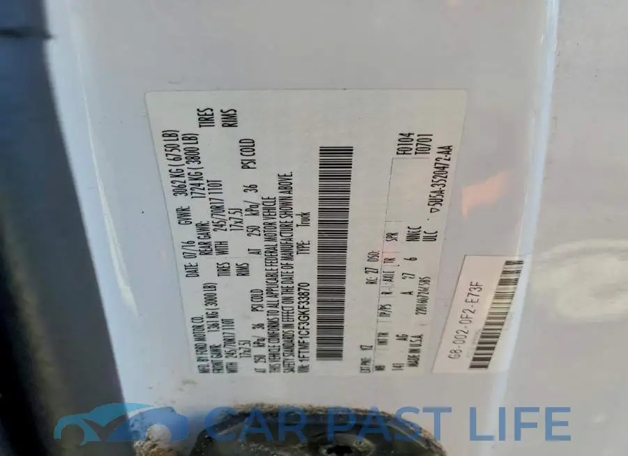 1FTMF1CF3GKF33870# 12