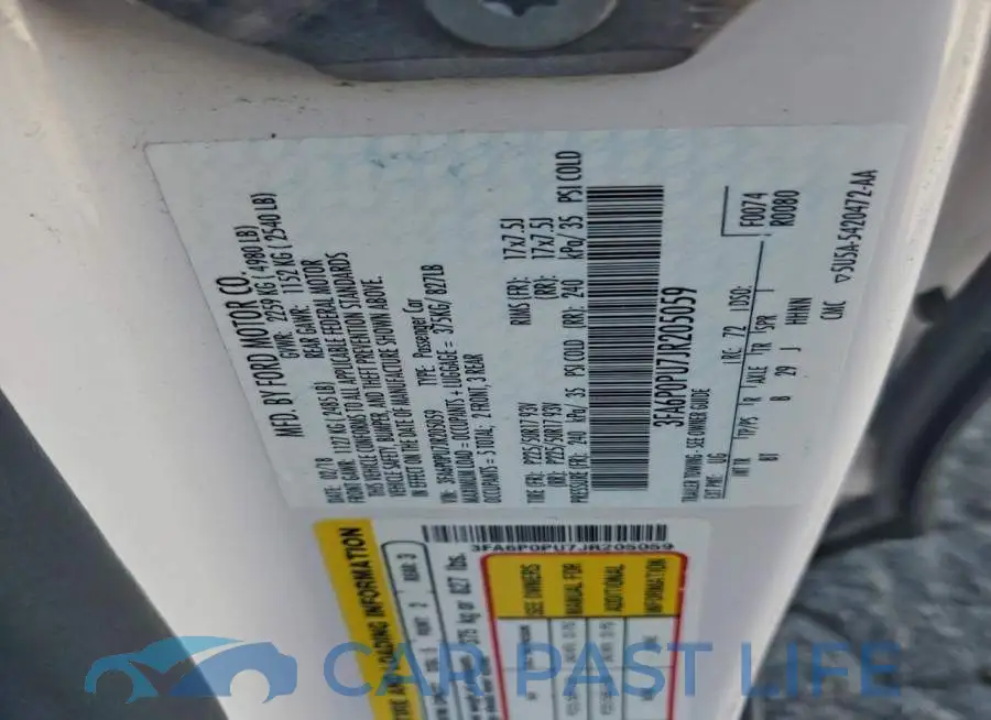 3FA6P0PU7JR205059# 12