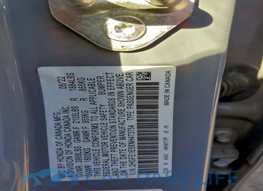 2HGFE1E5XNH473754# 12