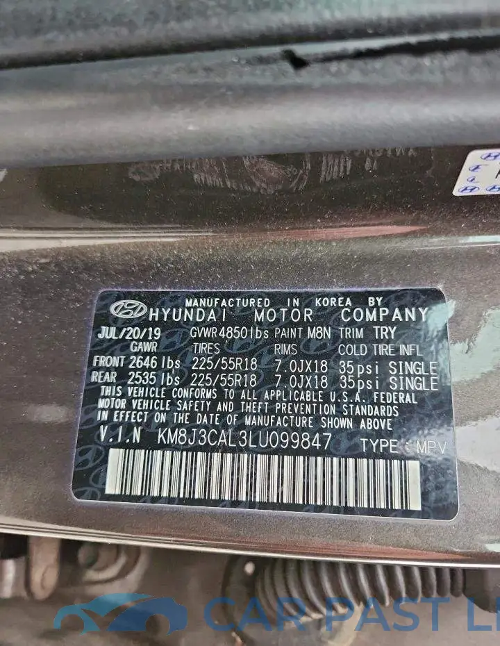 KM8J3CAL3LU099847# 13