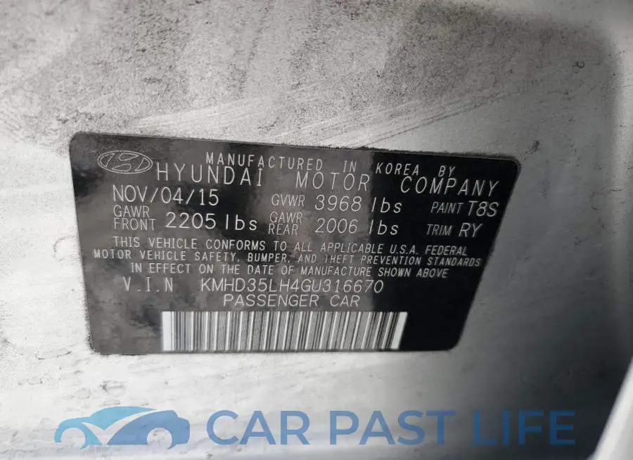 KMHD35LH4GU316670# 14