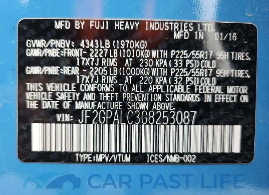 JF2GPALC3G8253087# 12