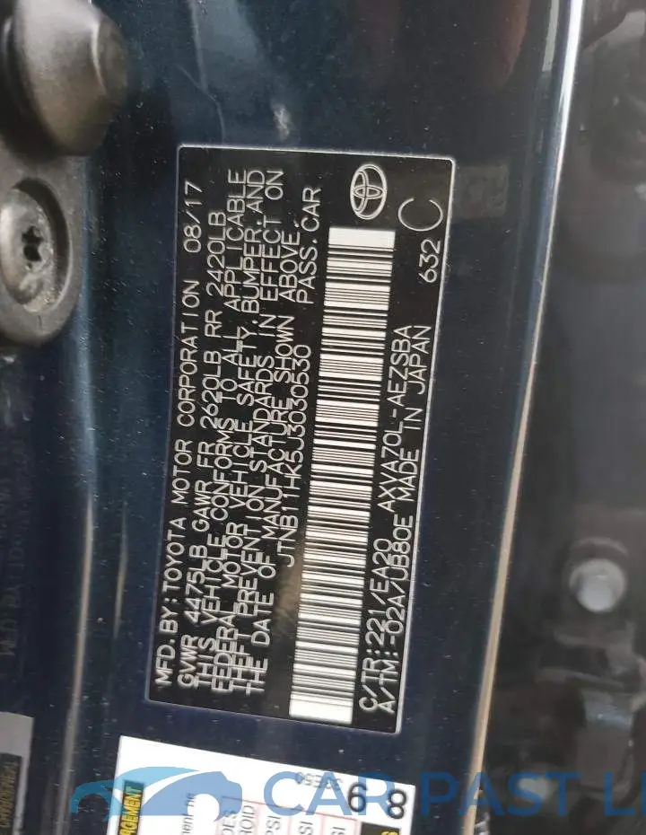 JTNB11HK5J3030530# 12