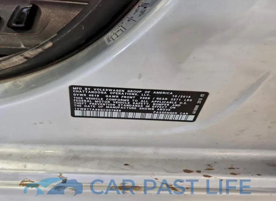 1VWBT7A36GC007669# 12