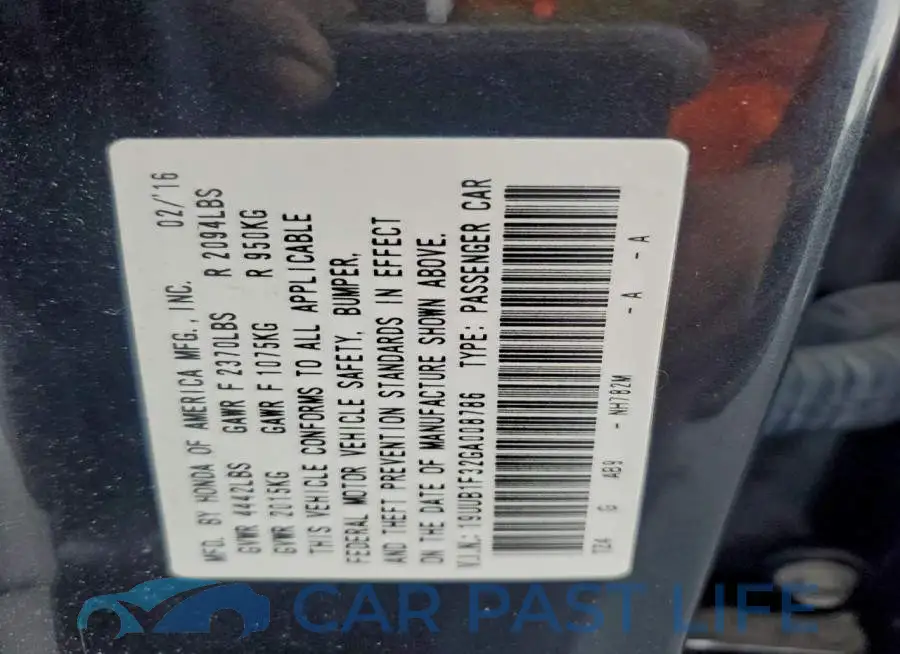 19UUB1F32GA008786# 12