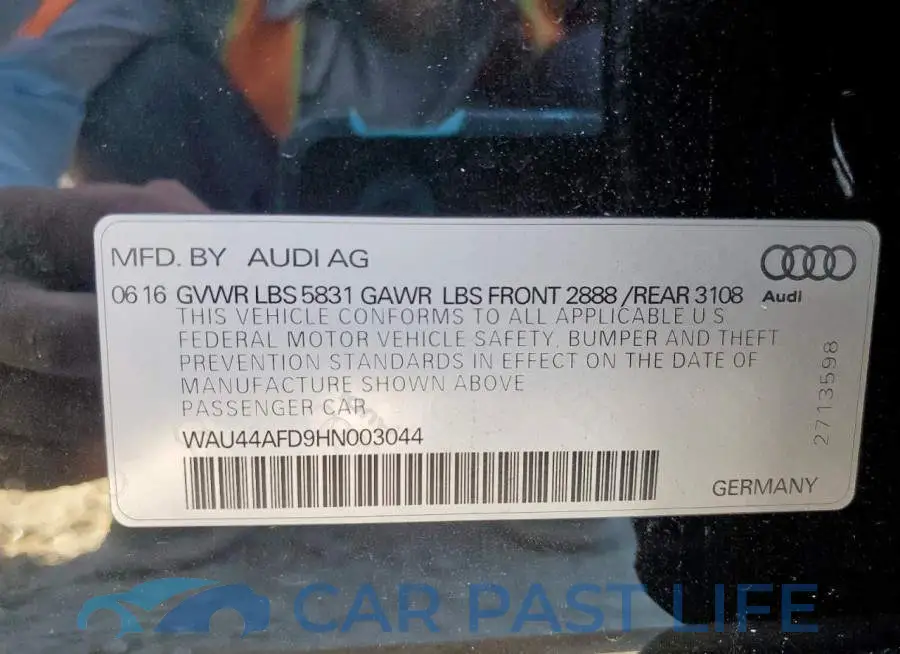 WAU44AFD9HN003044# 12