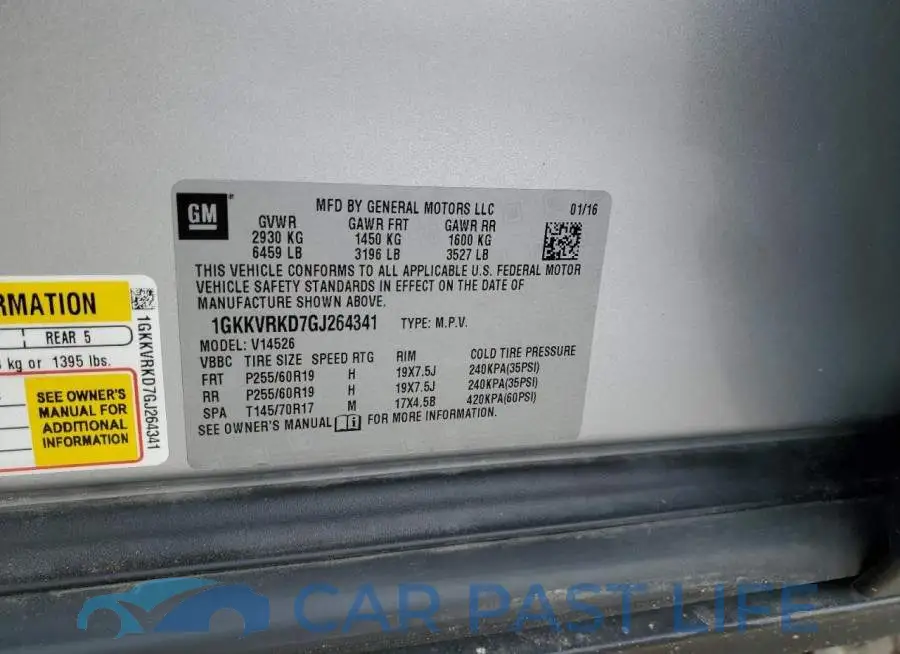 1GKKVRKD7GJ264341# 13