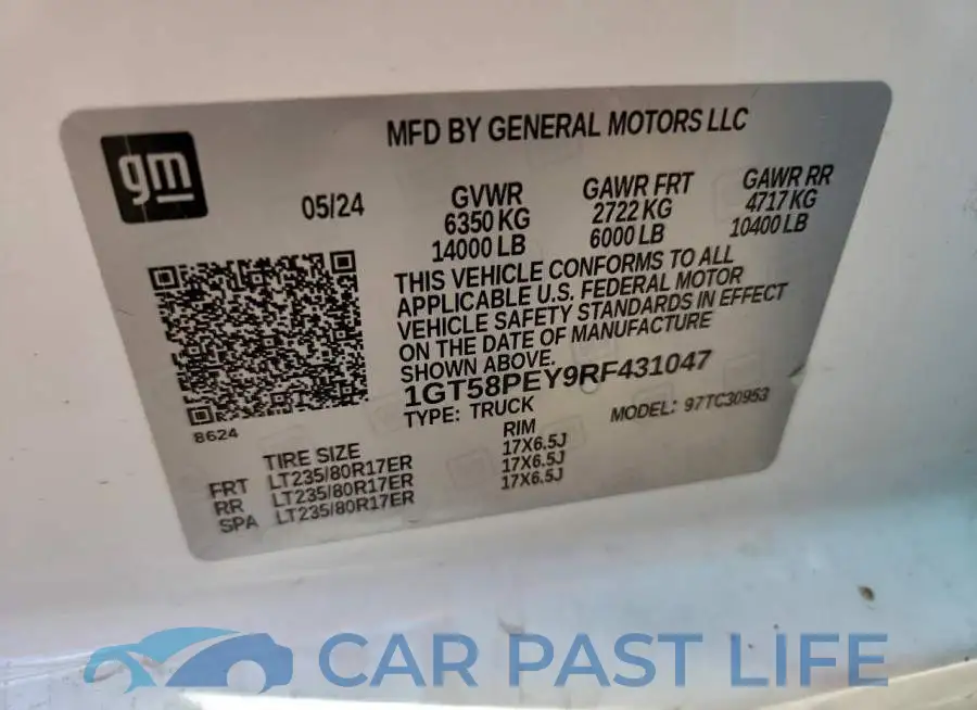 1GT58PEY9RF431047# 12