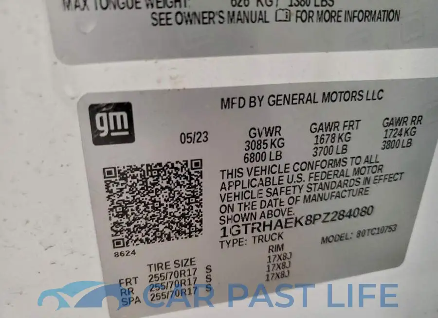 1GTRHAEK8PZ284080# 12