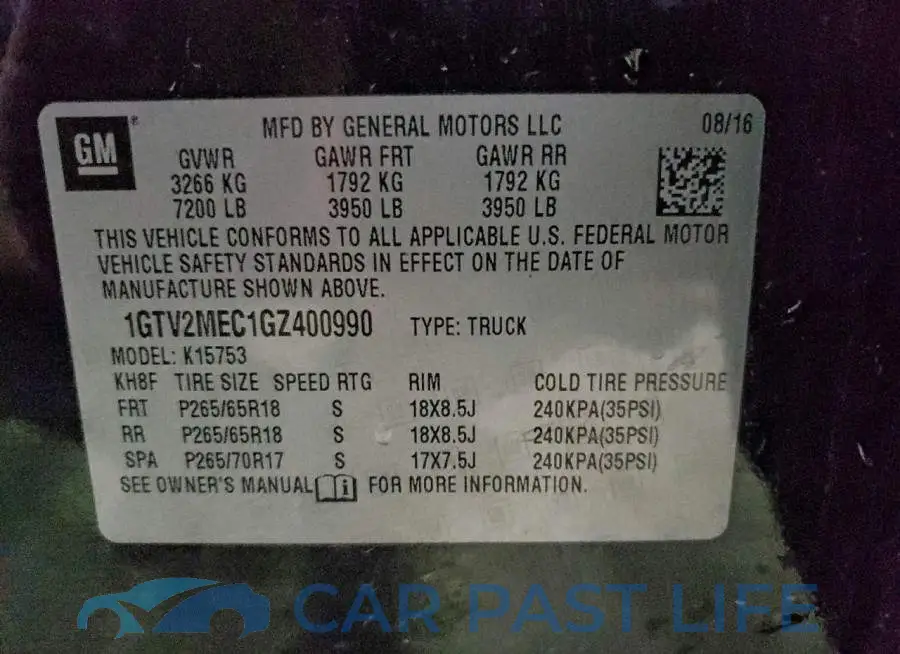 1GTV2MEC1GZ400990# 12