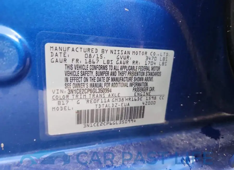 3N1CE2CP6GL350994# 12