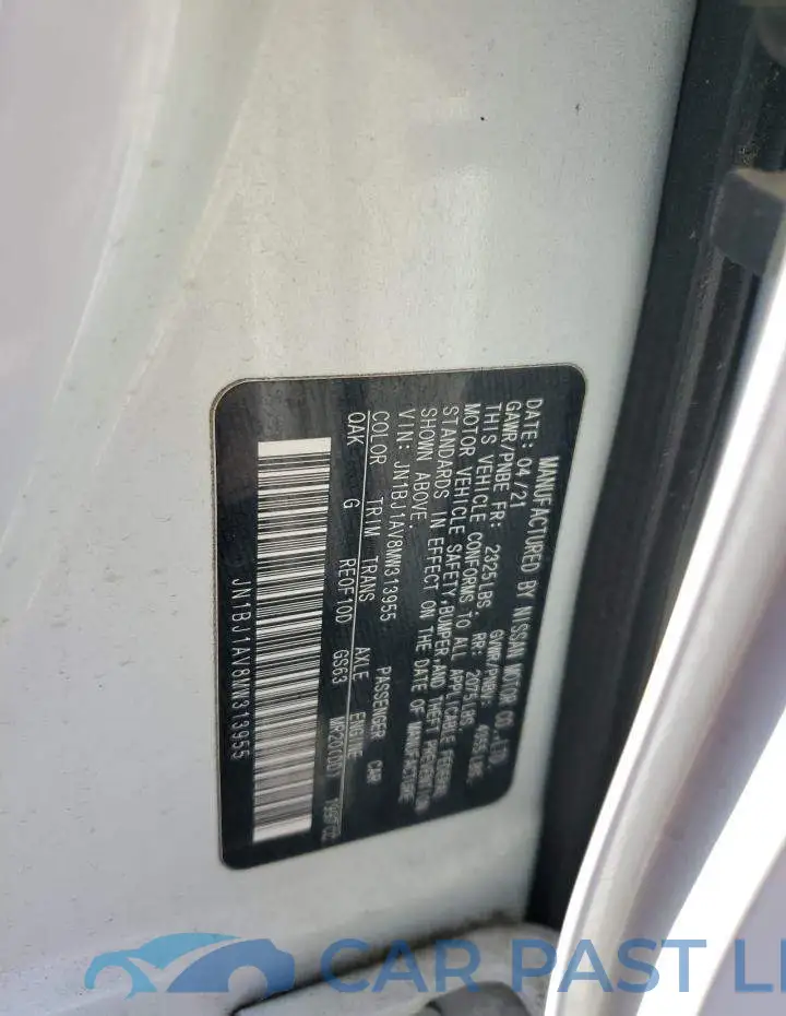 JN1BJ1AV8MW313955# 12