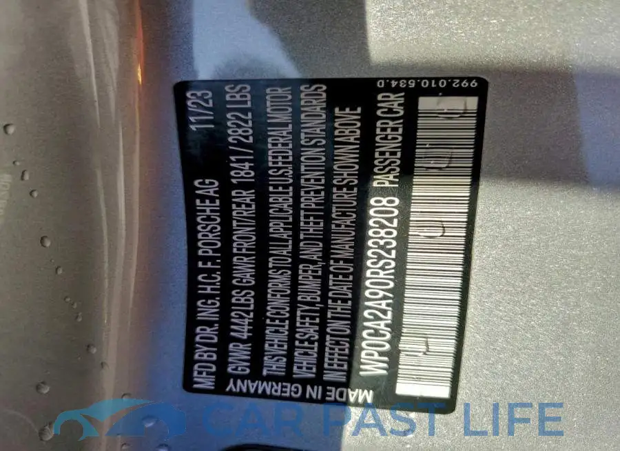 WP0CA2A90RS238208# 12