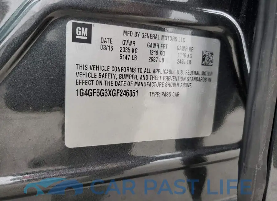 1G4GF5G3XGF246051# 13