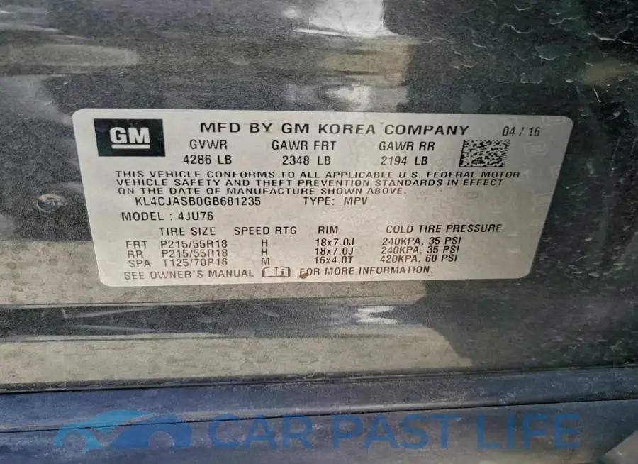 KL4CJASB0GB681235# 13