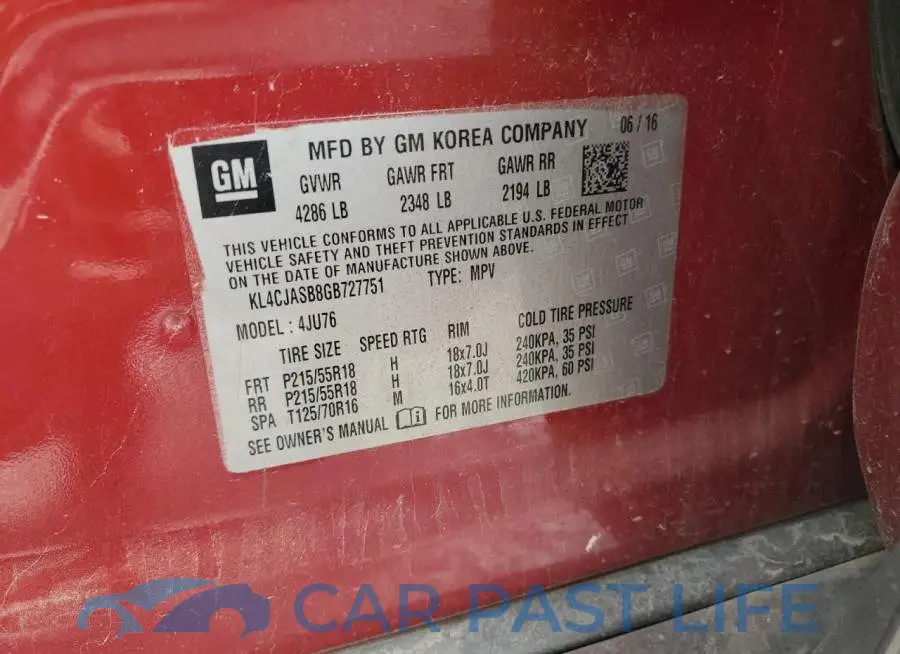 KL4CJASB8GB727751# 13