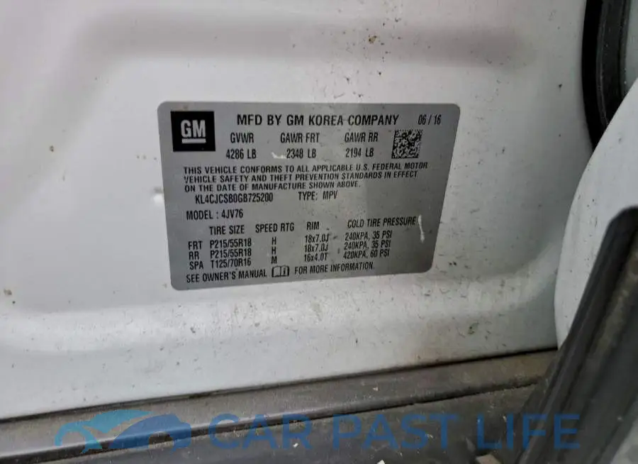 KL4CJCSB0GB725200# 12