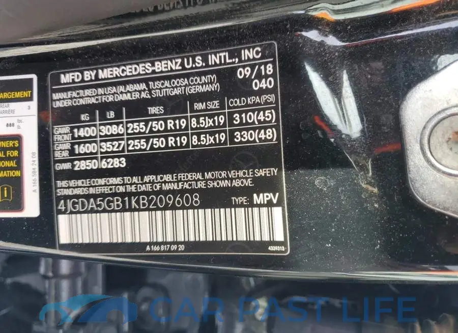 4JGDA5GB1KB209608# 13