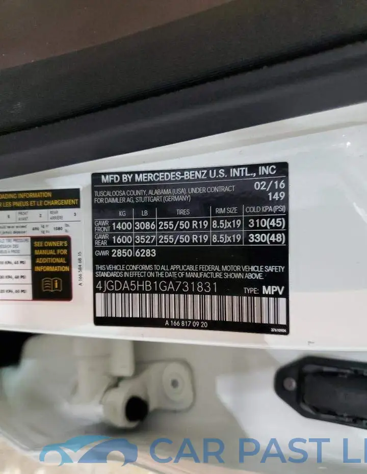 4JGDA5HB1GA731831# 14