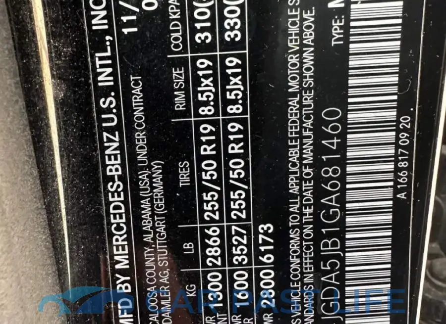 4JGDA5JB1GA681460# 10