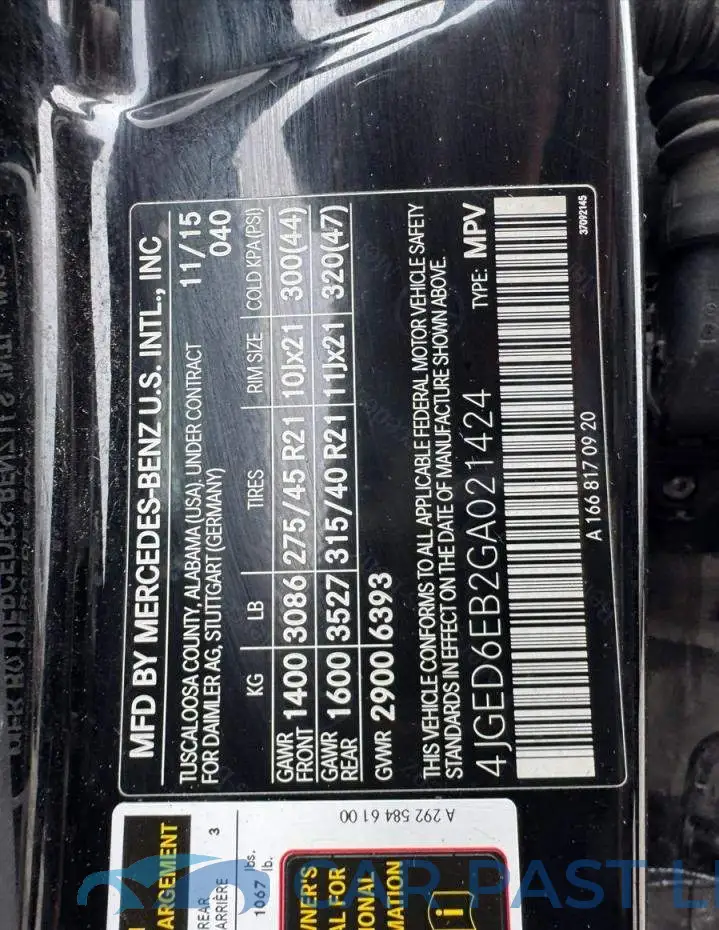 4JGED6EB2GA021424# 10
