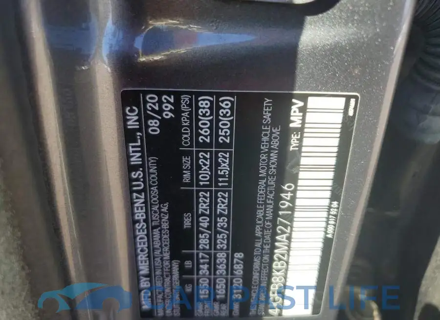4JGFB8KB2MA271946# 14