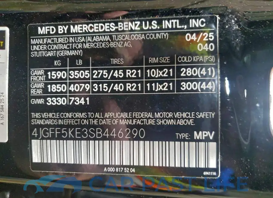 4JGFF5KE3SB446290# 13