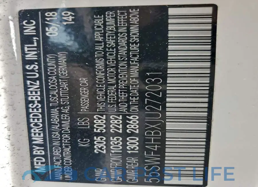 55SWF4HBXJU272031# 12