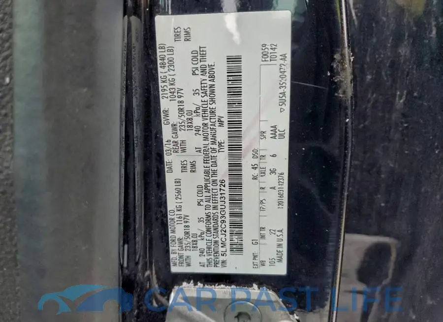5LMCJ2C93GUJ31726# 13