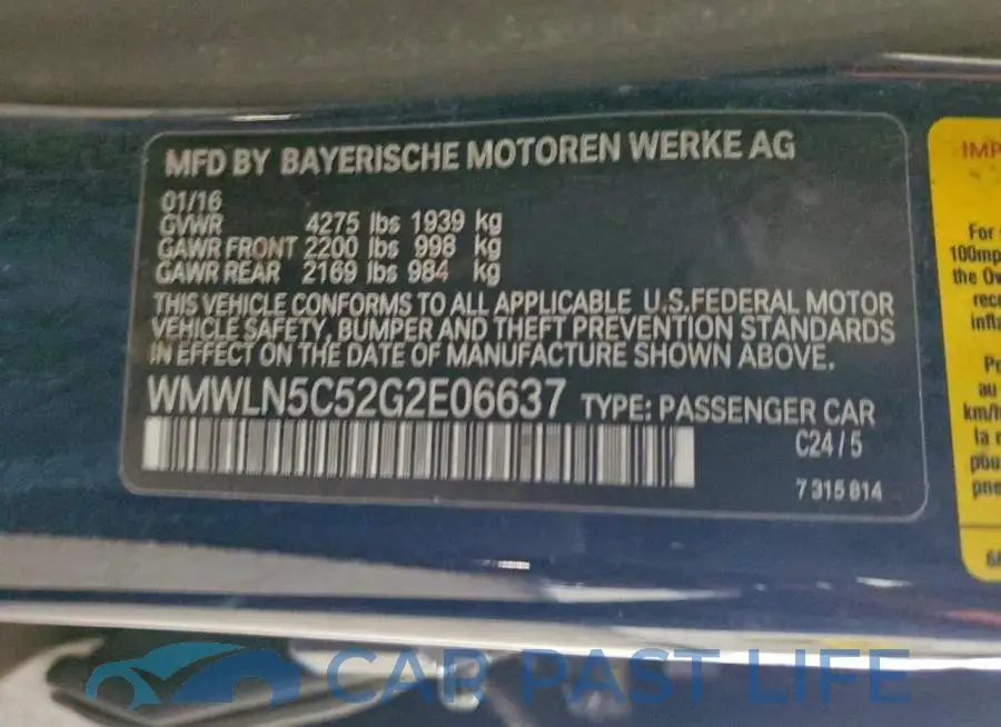 WMWLN5C52G2E06637# 12