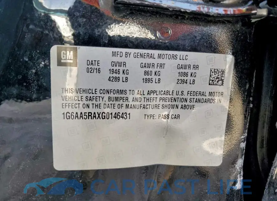 1G6AA5RAXG0146431# 12