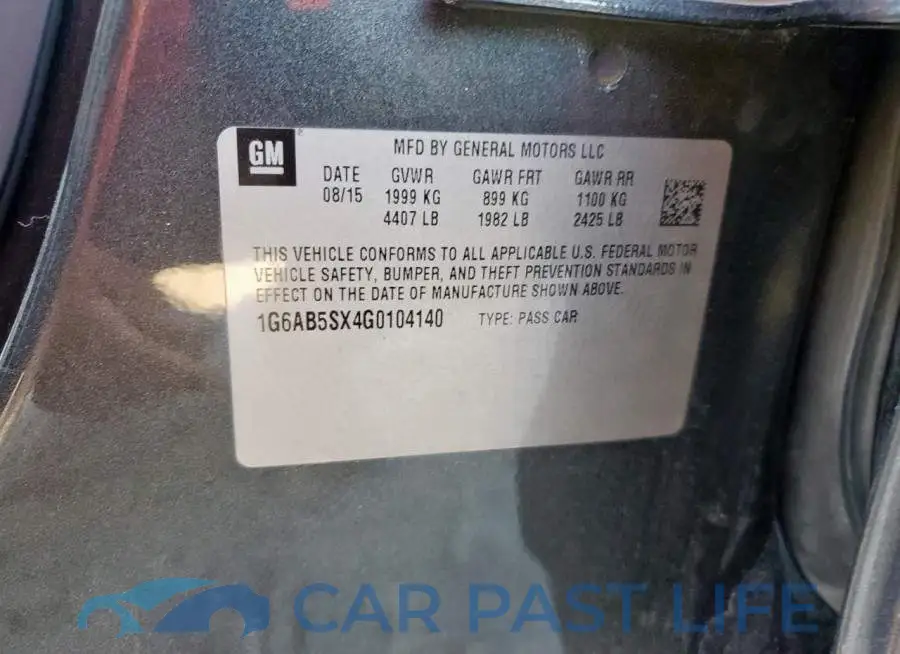 1G6AB5SX4G0104140# 12
