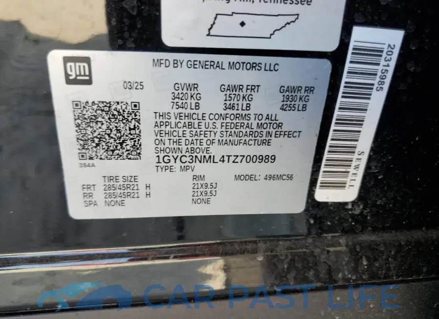 1GYC3NML4TZ700989# 13